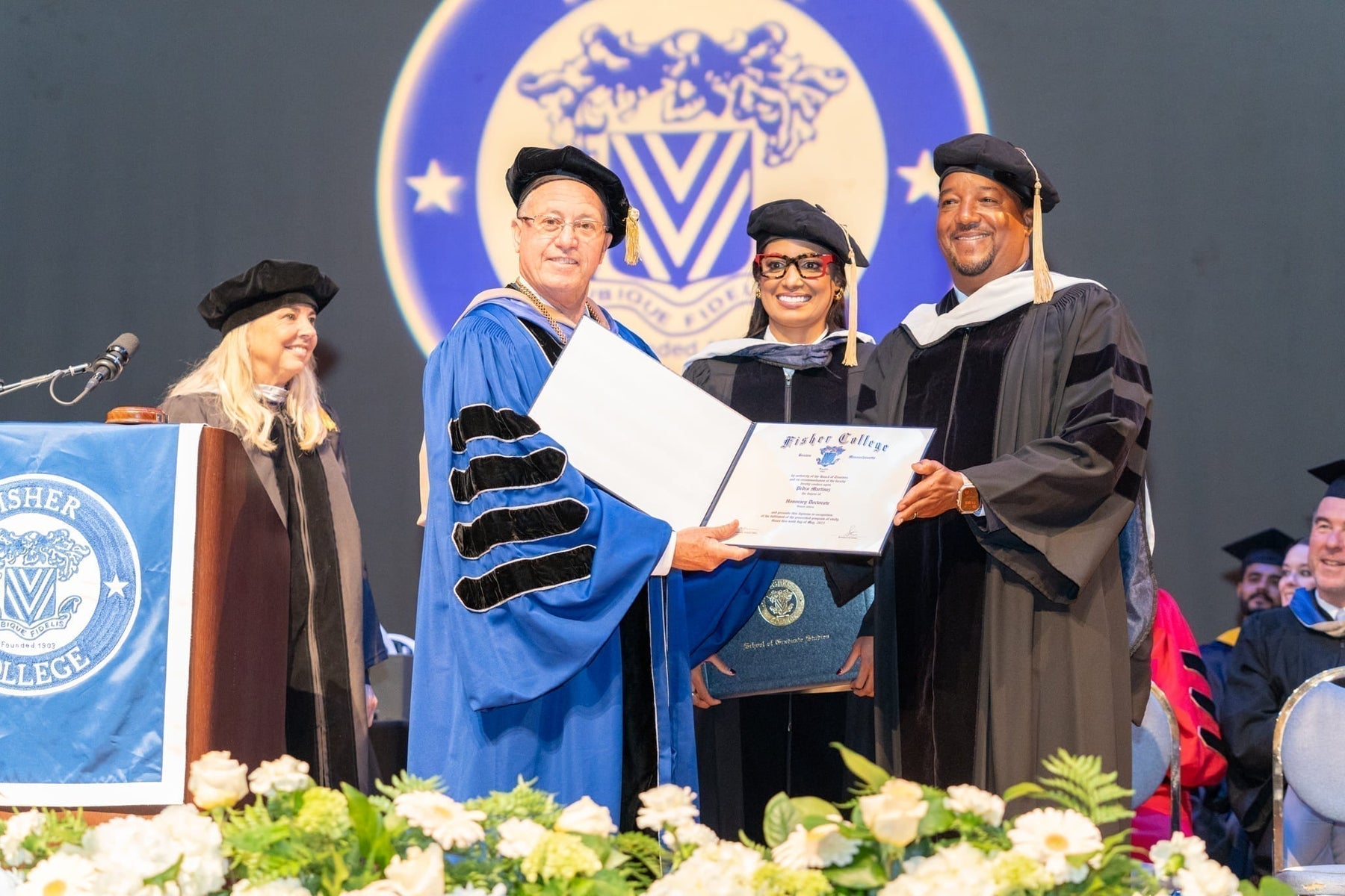 Fisher College Awards Honorary Doctorate to Pedro & Carolina Martinez for their humanitarian work