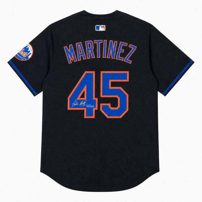 Autographed Pedro Martínez Mets Nike Replica Jersey – Black Edition