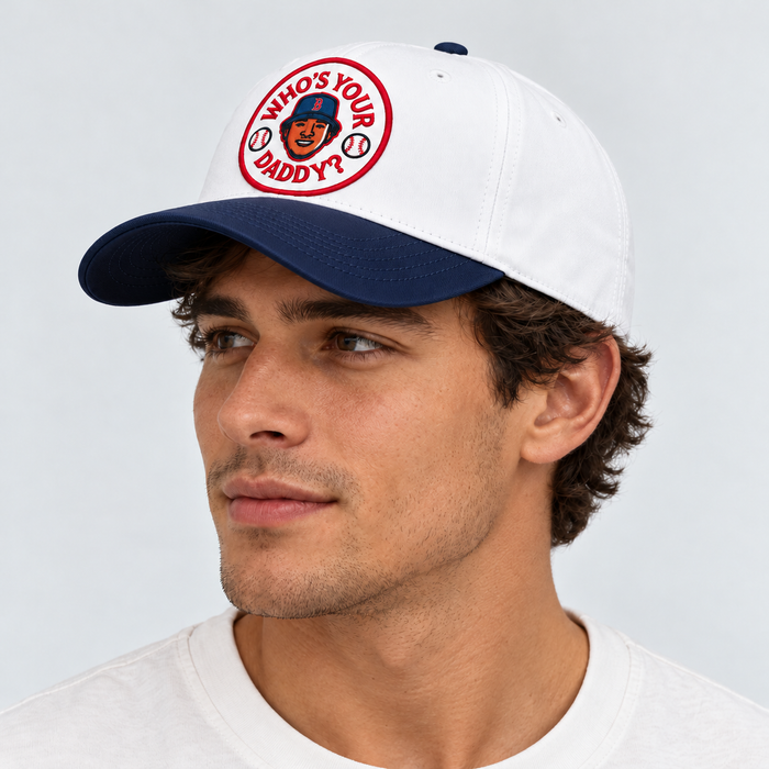 Who’s Your Daddy? Hat - White & Navy