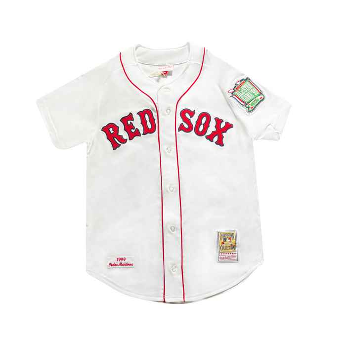 Authentic and Autographed Pedro Martinez Red Sox Mitchell & Ness
