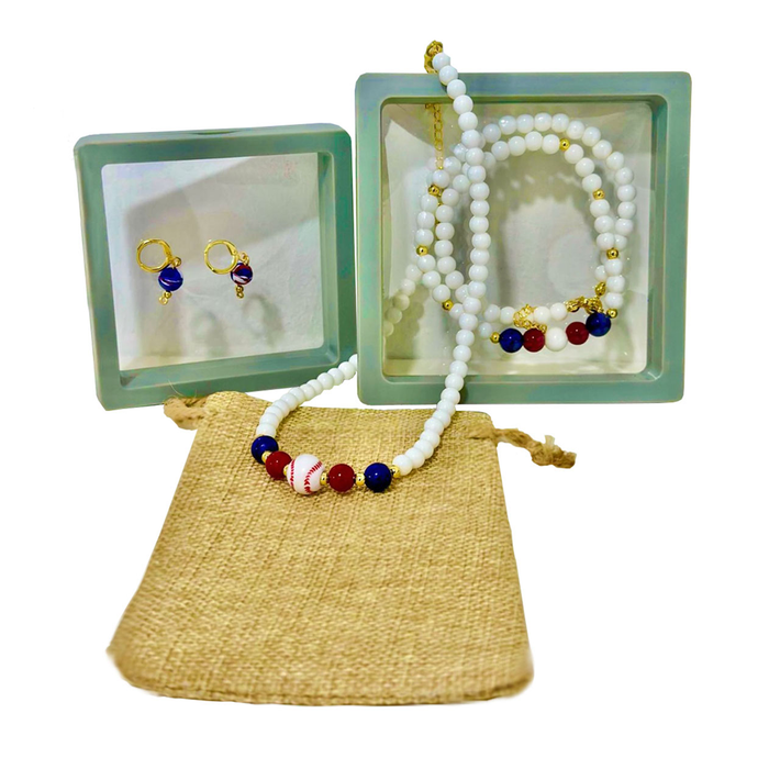 Handmade Limited Edition Set (Includes two bracelets, a necklace, and a pair of earrings)