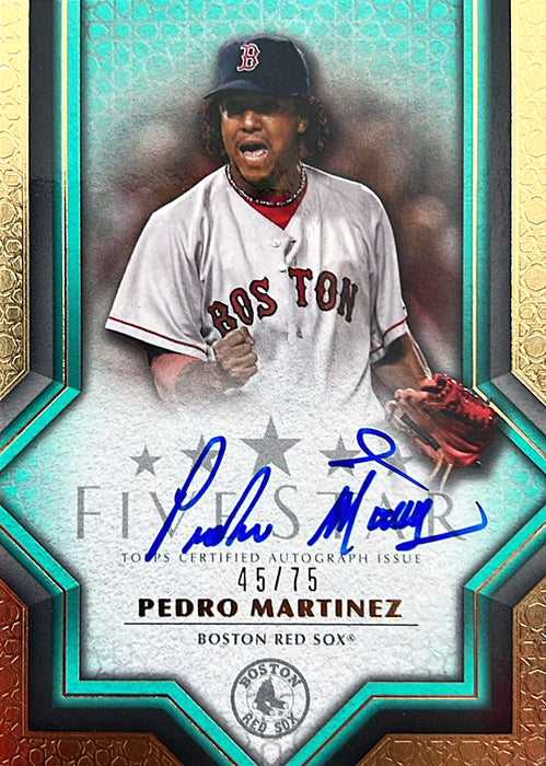 Pedro Martinez Autographed Topps Boston Red Sox Baseball Card