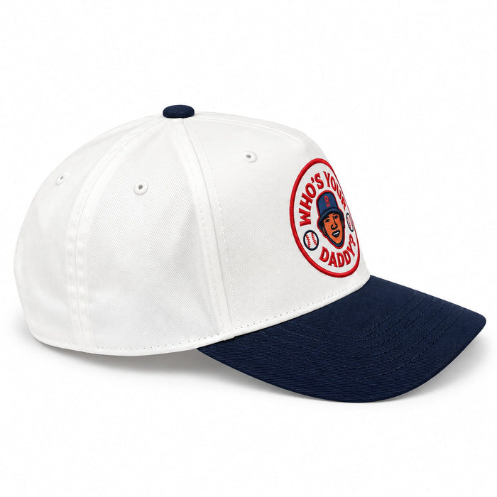 Who’s Your Daddy? Hat - White & Navy